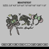 Beastietext Embroidery File 6 sizes