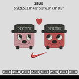 2Bus Embroidery File 6 sizes