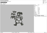 Ho Ho Ho 02 Embroidery File 6 sizes