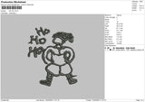 Ho Ho Ho 02 Embroidery File 6 sizes