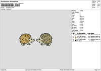 hedgehogs Embroidery File 6 sizes