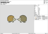 hedgehogs Embroidery File 6 sizes
