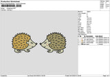hedgehogs Embroidery File 6 sizes
