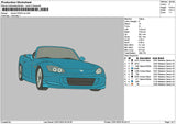 Blue Car 2201 Embroidery File 6 sizes