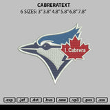 Cabreratext Embroidery File 6 sizes