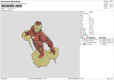 Iron 0509 Embroidery File 6 sizes