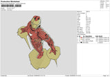 Iron 0509 Embroidery File 6 sizes