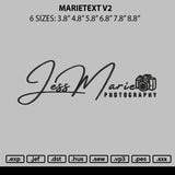 Marietext v2 Embroidery File 6 sizes