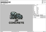 Concretetext Embroidery File 6 sizes