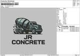 Concretetext Embroidery File 6 sizes