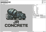 Concretetext Embroidery File 6 sizes