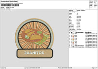 Juanitostext Embroidery File 6 sizes