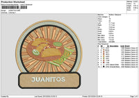 Juanitostext Embroidery File 6 sizes