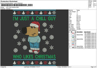 Xmaschill 01 Embroidery File 6 sizes