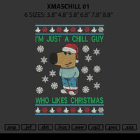 Xmaschill 01 Embroidery File 6 sizes