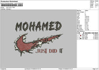 Swoosh Did It Embroidery File 6 sizes