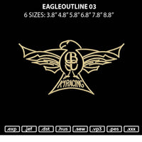 Eagleoutline 03 Embroidery File 6 sizes