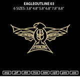Eagleoutline 03 Embroidery File 6 sizes