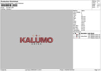Kalumotext Embroidery File 6 sizes