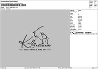 Kellytext Embroidery File  6 sizes