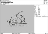 Kellytext Embroidery File  6 sizes
