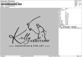 Kellytext Embroidery File  6 sizes