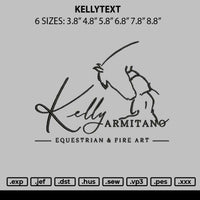 Kellytext Embroidery File  6 sizes