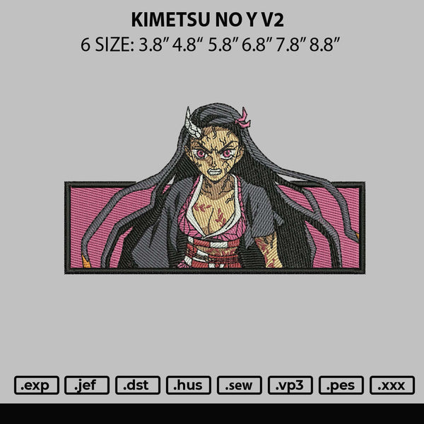Kimetsu No Y V2 Embroidery File 6 sizes