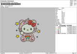 Kitty Pink Embroidery File 6 sizes