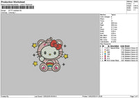 Kitty Pink Embroidery File 6 sizes