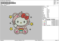 Kitty Pink Embroidery File 6 sizes