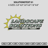 Solutionstext 01 Embroidery File 6 sizes