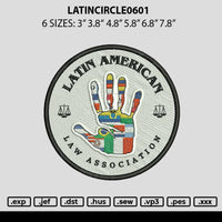 Latincircle0601 Embroidery File 6 sizes
