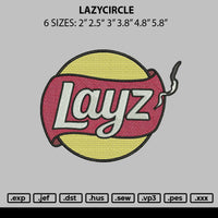Lazycircle Embroidery File 6 sizes
