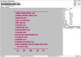 List Songs V2 Embroidery File 6 sizes