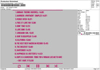 List Songs V2 Embroidery File 6 sizes