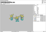 Aliens0909 Embroidery File 6 sizes