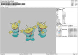 Aliens0909 Embroidery File 6 sizes