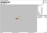 Bunny Hand 02 Embroidery File 6 sizes