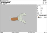 Bunny Hand 02 Embroidery File 6 sizes