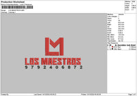 Maestrostext 01 Embroidery File 6 sizes