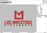 Maestrostext 01 Embroidery File 6 sizes