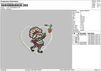 Strawberry Chibi Embroidery File 6 sizes
