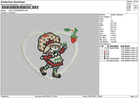 Strawberry Chibi Embroidery File 6 sizes