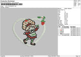 Strawberry Chibi Embroidery File 6 sizes