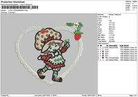 Strawberry Chibi Embroidery File 6 sizes