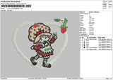Strawberry Chibi Embroidery File 6 sizes