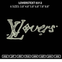 Loverstext 0312 Embroidery File 6 sizes