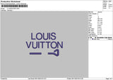 Vuittontext 03 Embroidery File 6 sizes