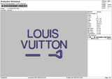 Vuittontext 03 Embroidery File 6 sizes